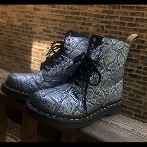 Dr. Martens Metallic Snakeskin Boot VEGAN